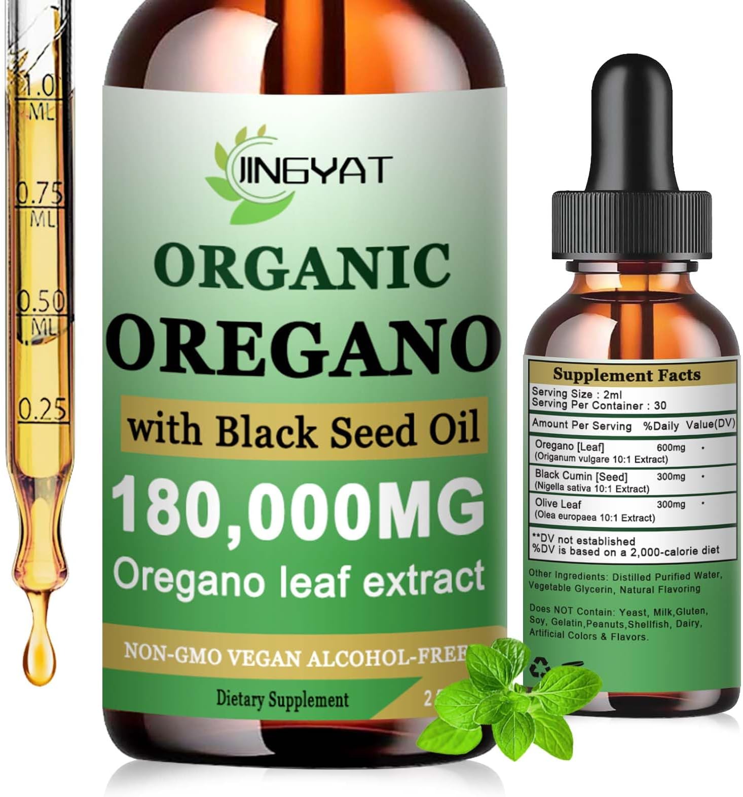 Amazon.com: Organic Oregano Oil Drops-180,000 mg Oil Of Oregano with ...