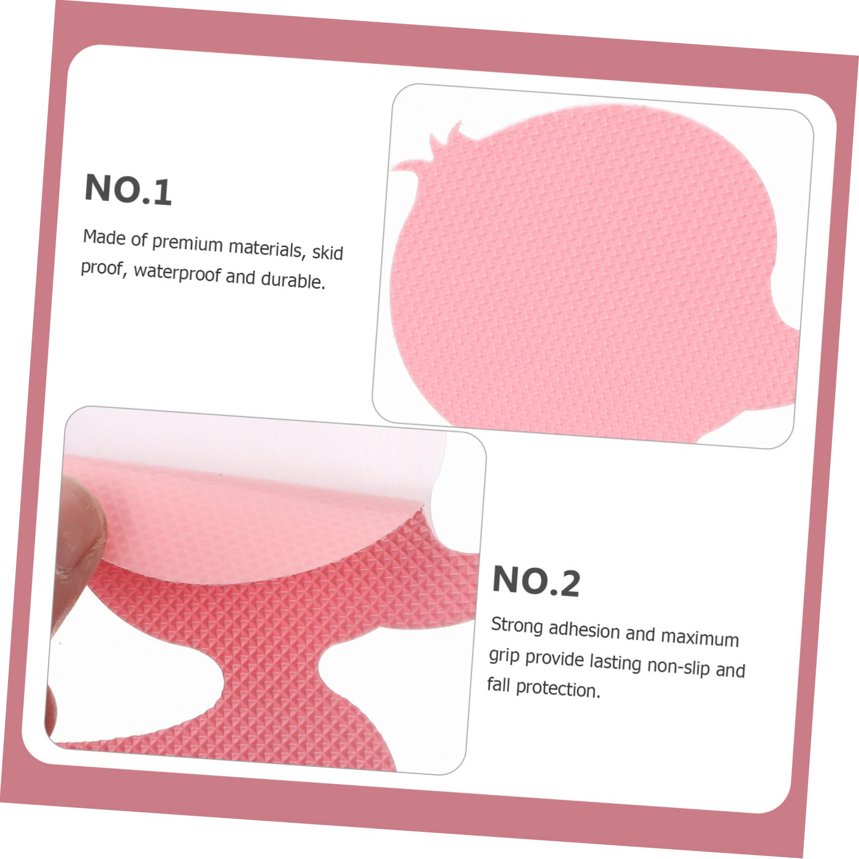 Ciieeo 120 Piezas Pegatinas de bañera Antideslizantes cojín de baño para bebé niño Pegatinas en Forma de Pegatinas baño Pegatinas Antideslizantes Piso Pato Decorar Apliques mañana Rosa