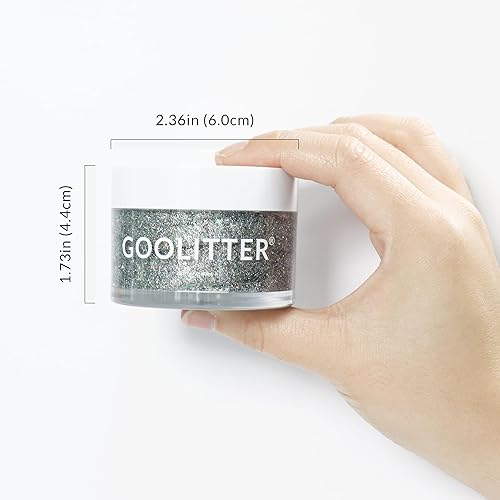 Miniatura 9 de Gel holográfico con purpurina blanca transparente para rostro, cuerpo y cabello nube nevada 2 onzas (2.0 fl oz)  Grueso  K-Beauty  Halloween,