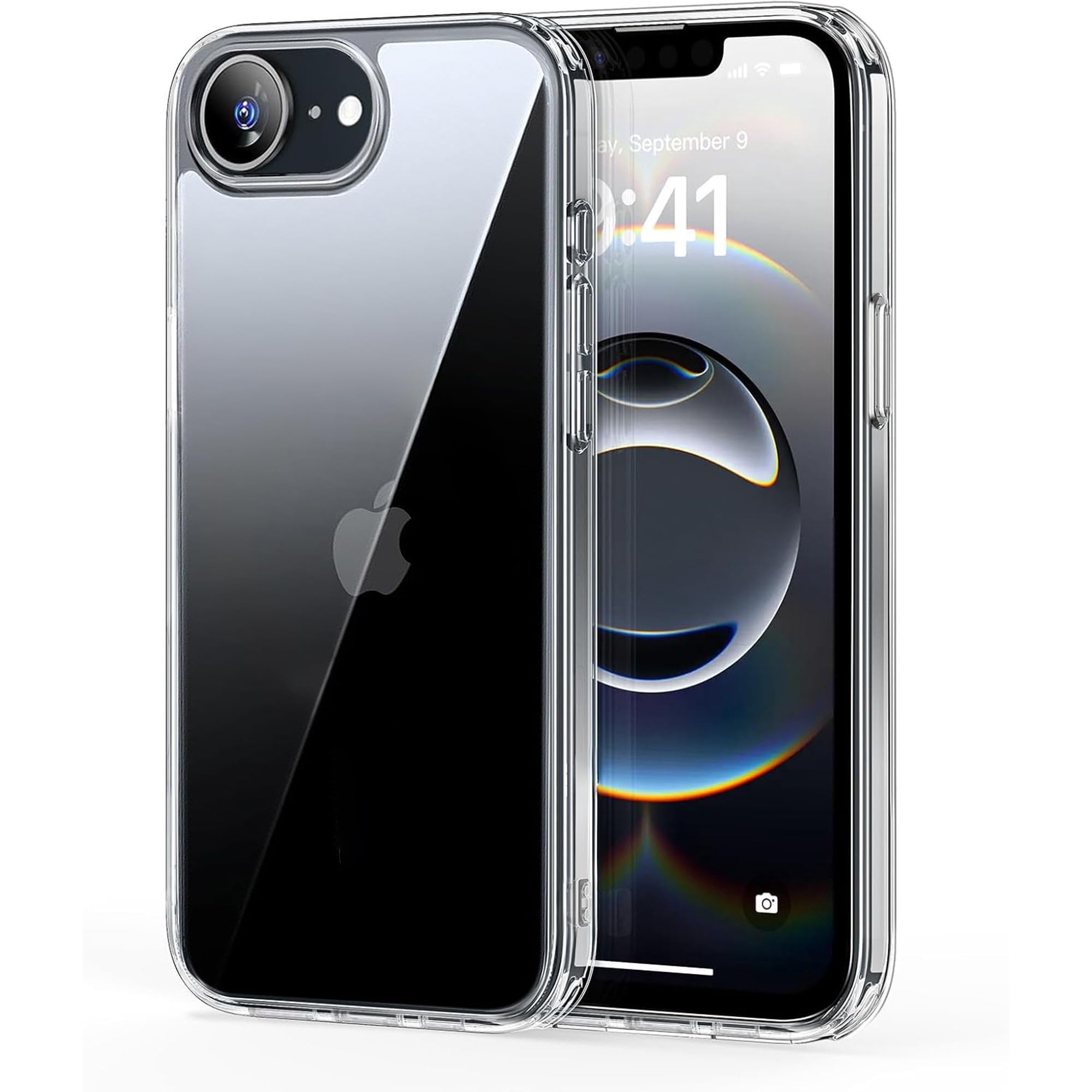 QXC YABUDA for iPhone 16e Case Clear, Transparent Phone Case for iPhone 16 e Case, Shockproof Military-Grade Protection, Classic Hybrid Cover,Clear