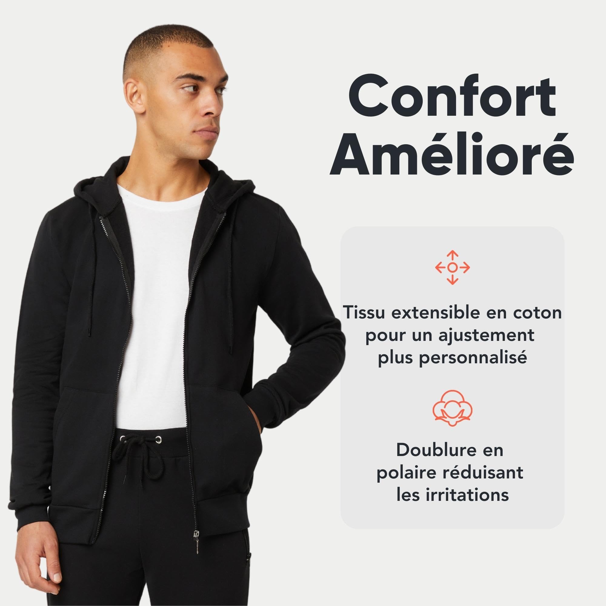 FM London Zipped Sweat-Shirt À Capuche Homme