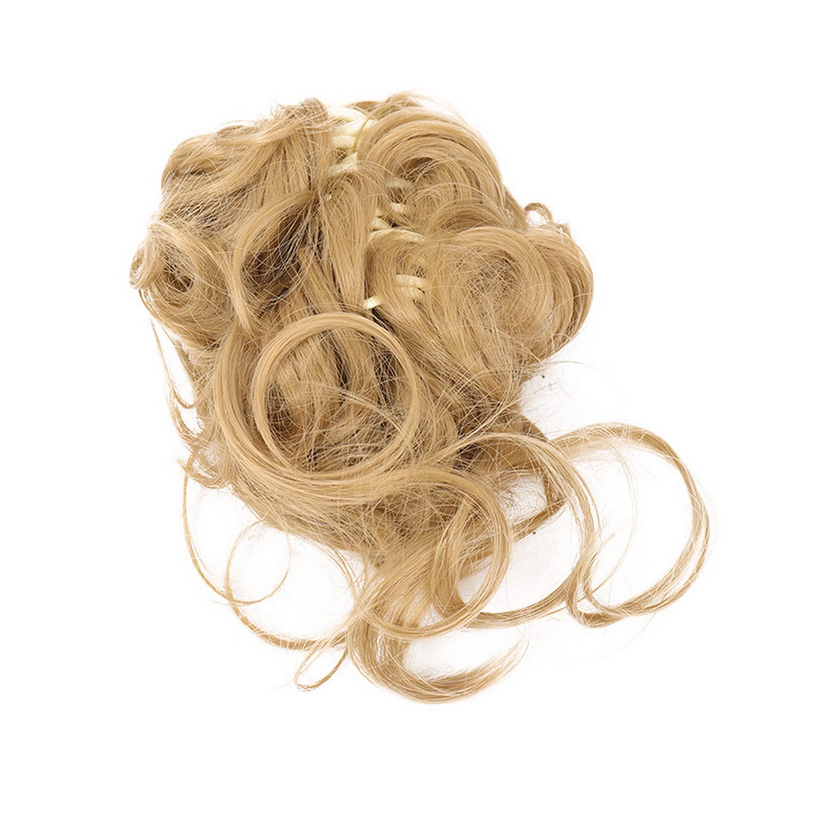 FaringotoTousled Updo,Messy Bun Hair Piece,Hair Topper in Human Hair,Wig Band, 12H24+4503+24+2 30 - Image 4