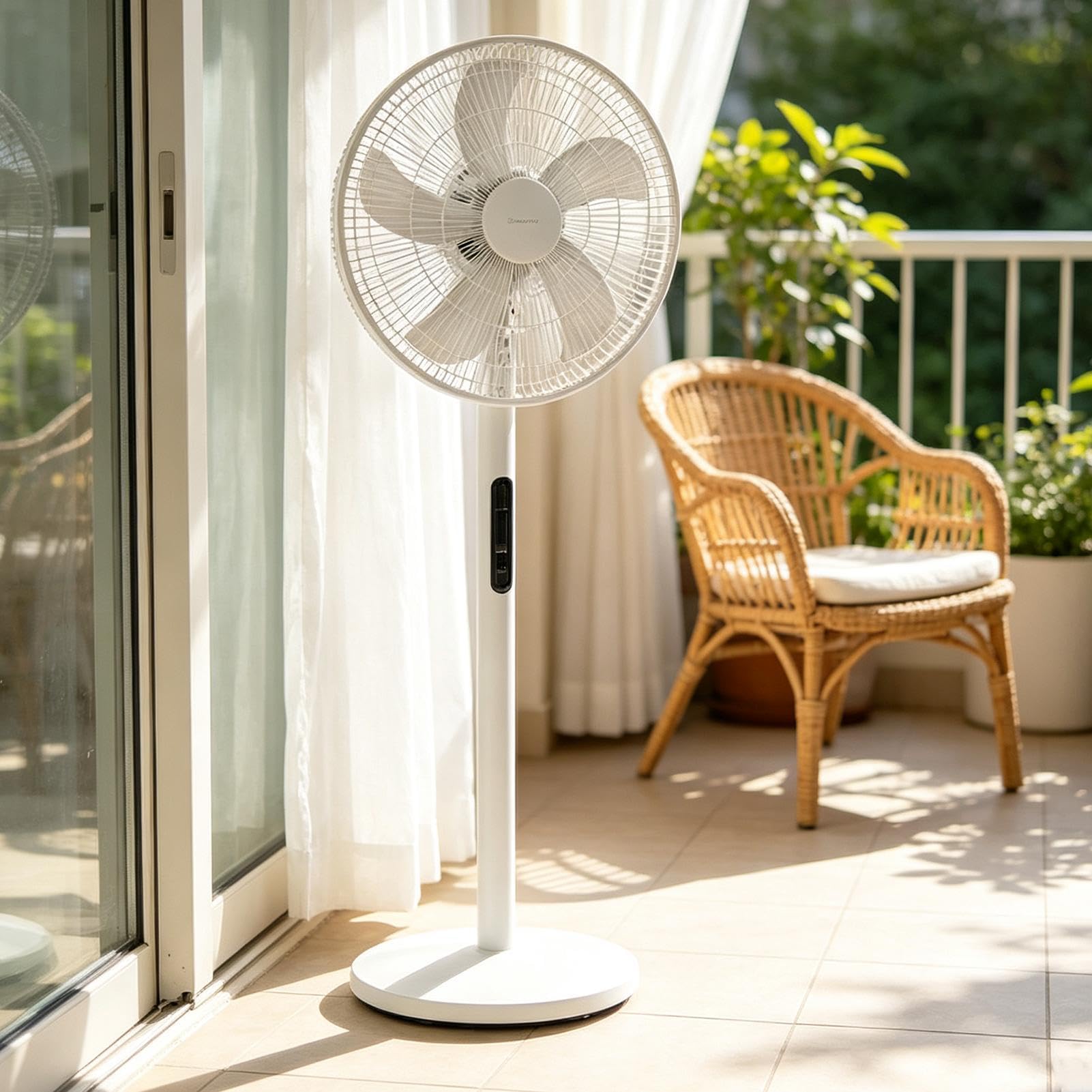 Ventilatore A Piantana Camera Da Silenzioso 8 Velocità Ricaricabile USB | Ventilatore Silenzioso di Raffreddamento Per Proprietari Inquilini Abitanti Casa Appartamento Camera Da Studio Dormitori G