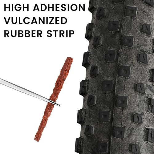 Miniatura 2 de Oumers Kit de herramientas de reparación de neumáticos de bicicleta sin cámara, pinchazos de neumáticos de bicicleta con 5 tiras de tocino más