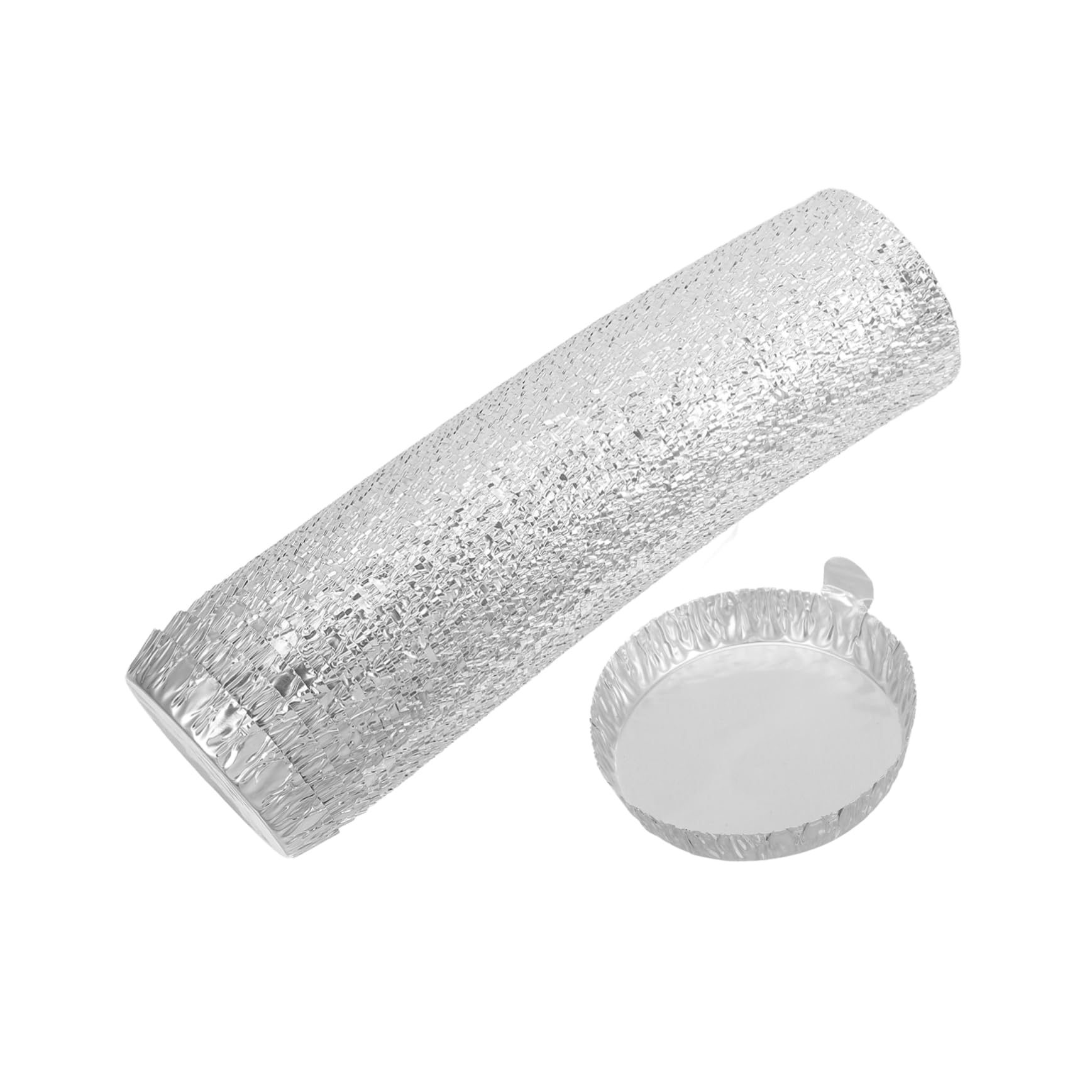 MUCKLILY 50pcs Weighing Dish Laboratory Weighing Pans Chemistry Weighing Tray Labs Weighing Boats Aluminum Weighing Plates Laboratory Supplies Foil Weighing Trays Aluminum Foil Silver