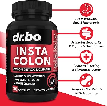Colon Cleanser Detox Supplement Capsules - 15 Day Colon Cleanse Pills & Probiotic Herbal Cleansing - Daily Natural Bowel Movement Supplements for Intestinal Stomach Bloating Digestive Gut Support