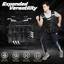 De Jure Fitness Adjustable Weighted Vest Jacket 5Kg (Black) for Men & Women – Workout Weight Vest for Cross-Training, Cardio & Strength – Removable Sand Weights gallery image