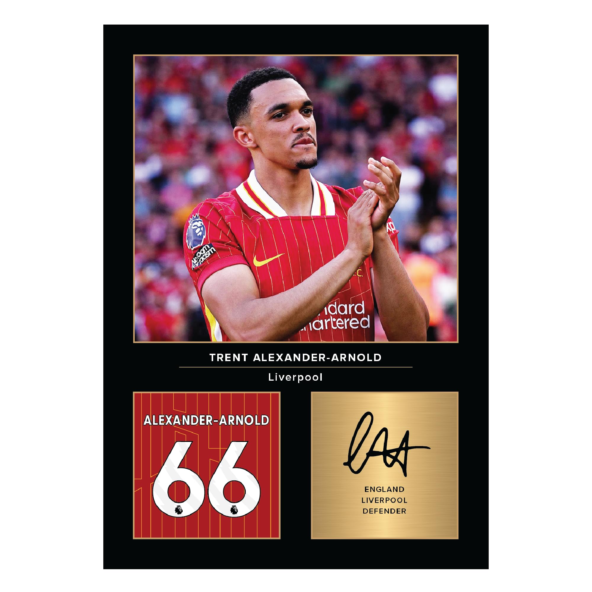 Icons Wall Art Trent Alexander - Arnold Signed A4 Printed Photo Picture Display Gift For Liverpool Fans Digitally Reproduced Signature Unframed