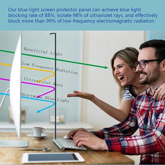 Blue Light Screen Protector for 23-24 Inch LED PC Monitor, Scratch-Resistant Computer Screen Blue Light Blocker, Filter - 2 Pack (W 21.3 x H 13.4)