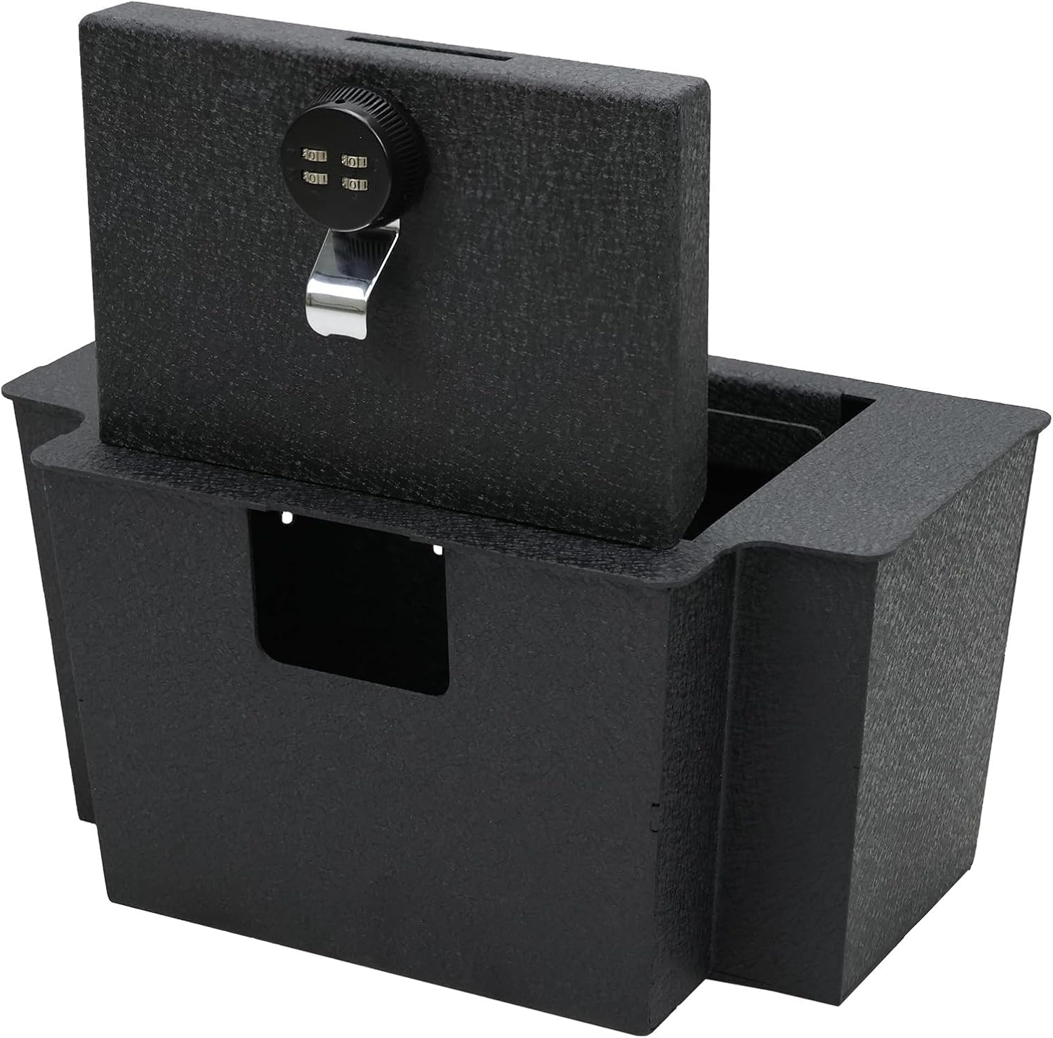 Center Console Safe Vault - KEREN Console Gun Safe Box Compatible with Chevy Silverado 1500 2023-2026, GMC Sierra 1500 2023-2025 and GMC 2500 2023-2025, 4-Digit Combination Lock