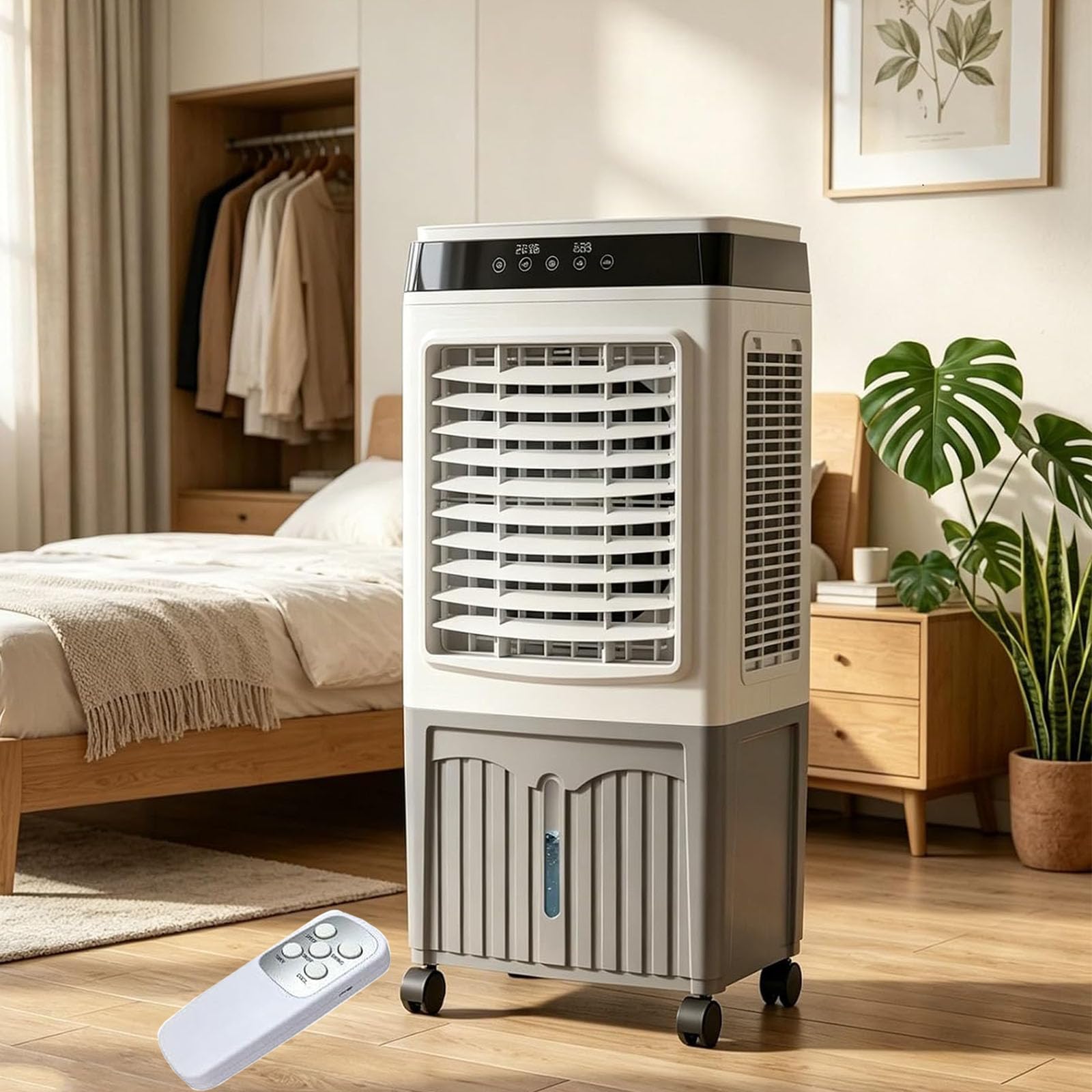 MESCXTY Portable Air Conditioners, Swamp Cooler AC Unit with 10.5 Gal Water Tank, Windowless Evaporative 3 Speeds for Bedroom & Office, Fast Cooling Home Use