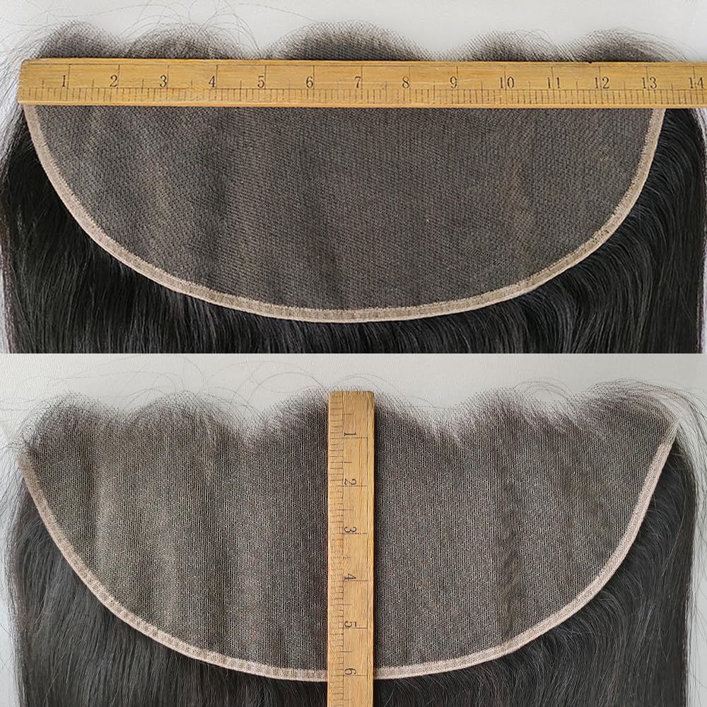 CYSDRH 13x6 Skinlike Real HD Lace Frontal Only Human Hair,0.10mm Ultra-thin Invisible Swiss HD Lace Front Human Hair,Pre Plucked Invisible Small Knots