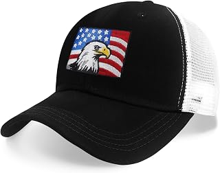 American Flag Hat USA Hats for Men & Women MAGA Hat Embroidered Trucker Hat for Men Adjustable Fit for All Day Comfort