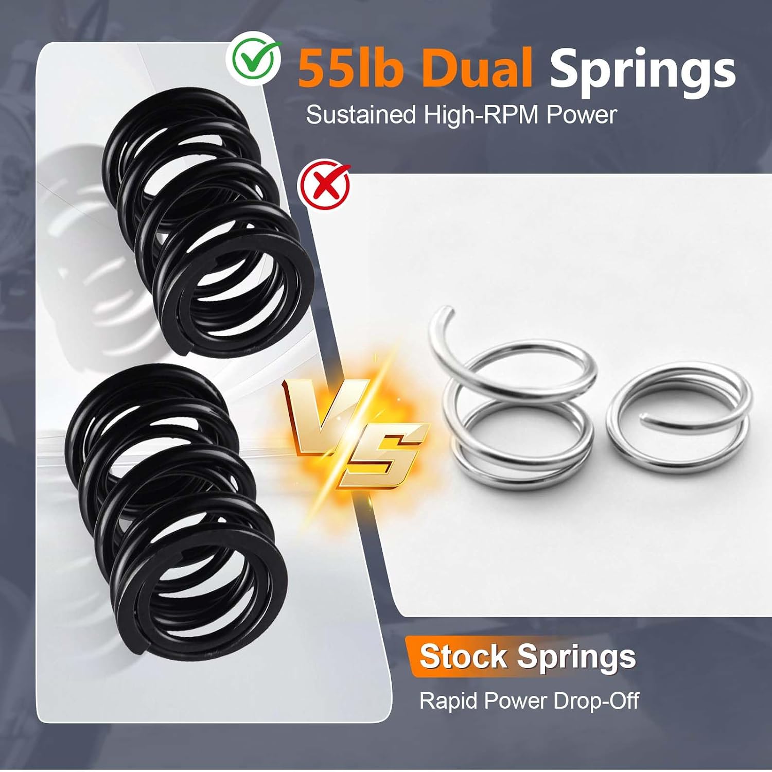 55lb Dual Valve Spring Kit For High HP High Revving Small Block For Honda Clone Engines 196cc-225cc For Tillotson 225cc Engine