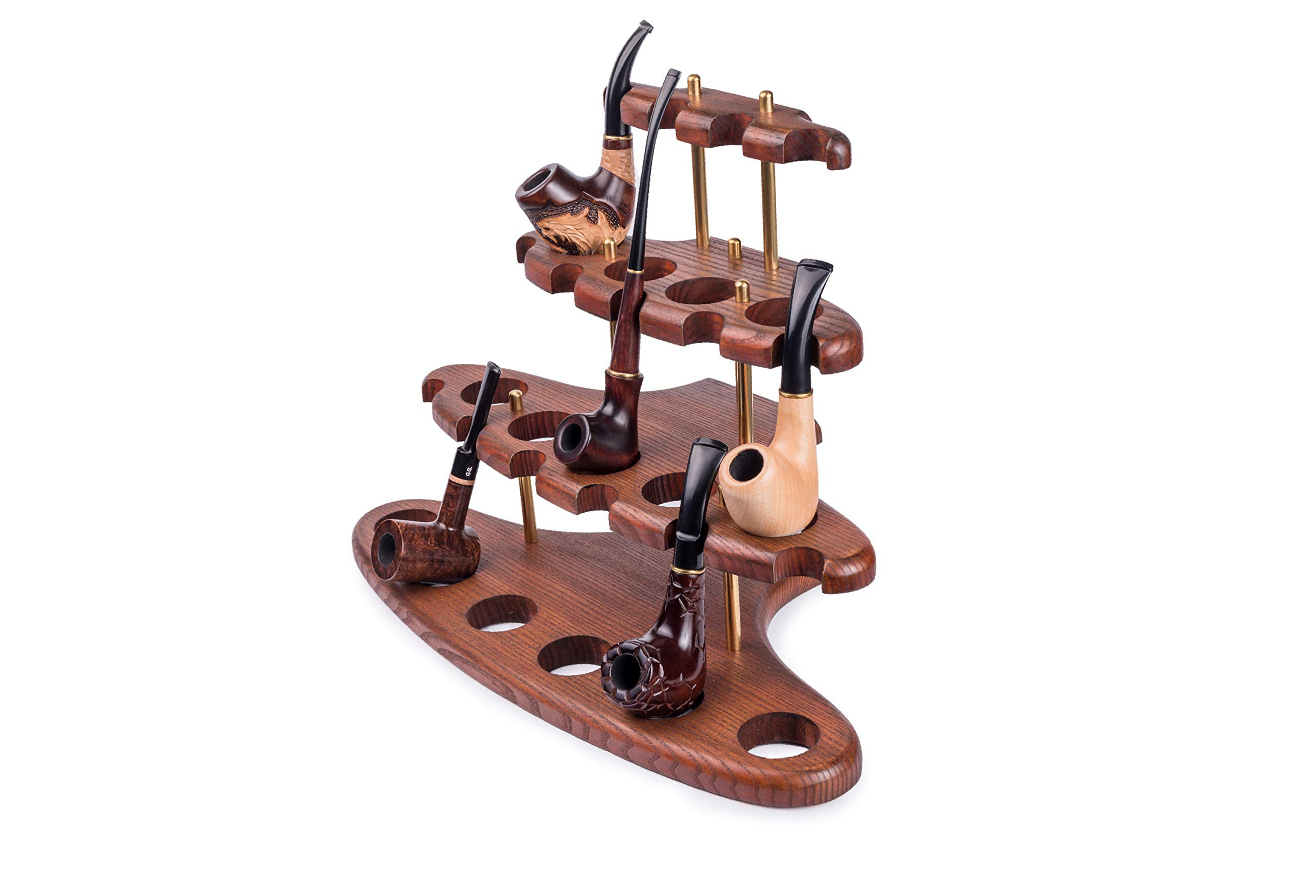 Dr. Watson Wooden Tobacco Pipe Stand Arch XV for 15 Tobacco