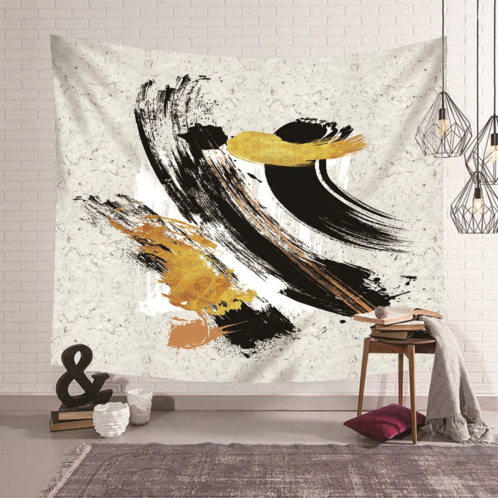 Tapiz de pared de graffiti artístico para cubrir paredes vacías sin pintar, poliéster 150x130