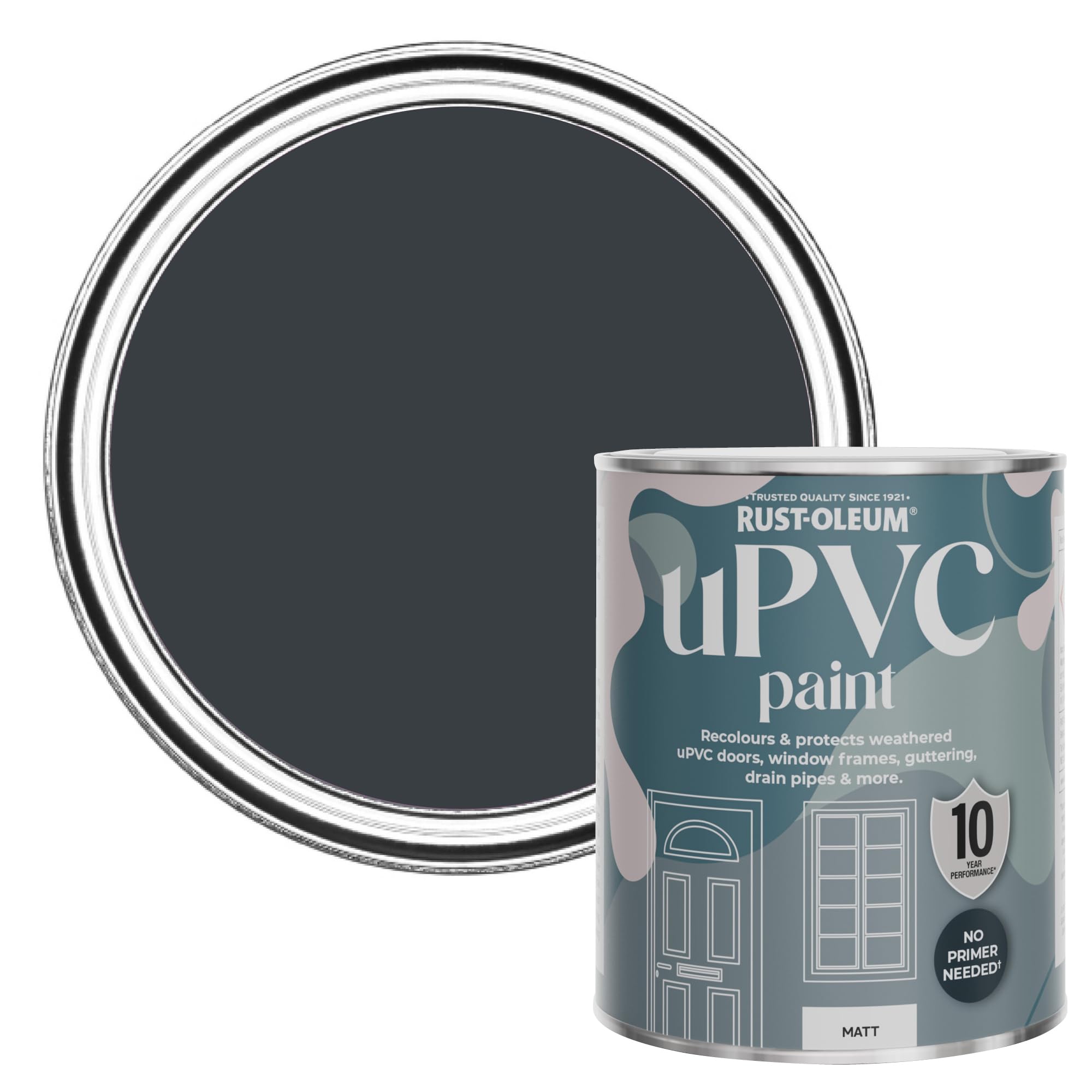 Rust-OleumGrey uPVC Door and Window Paint in Matt Finish - Anthracite (RAL 7016) 750ml