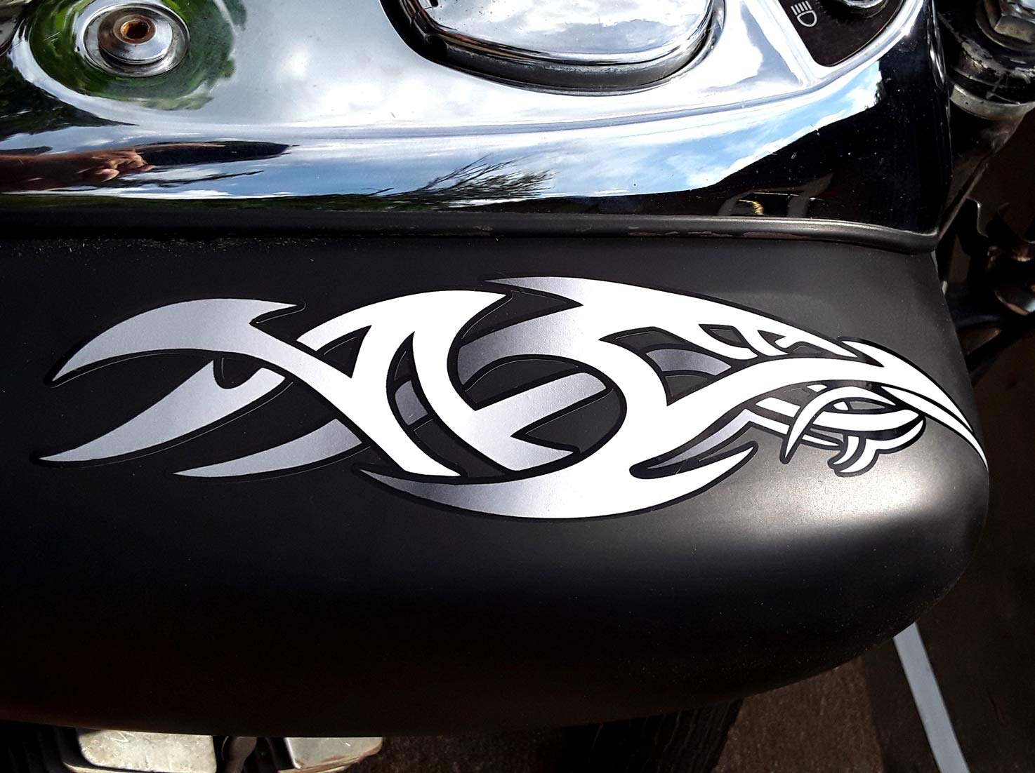 DEEP SQUAD ステッカー Amazon.com - Tribal Tank Decals Stickers - Silver - for