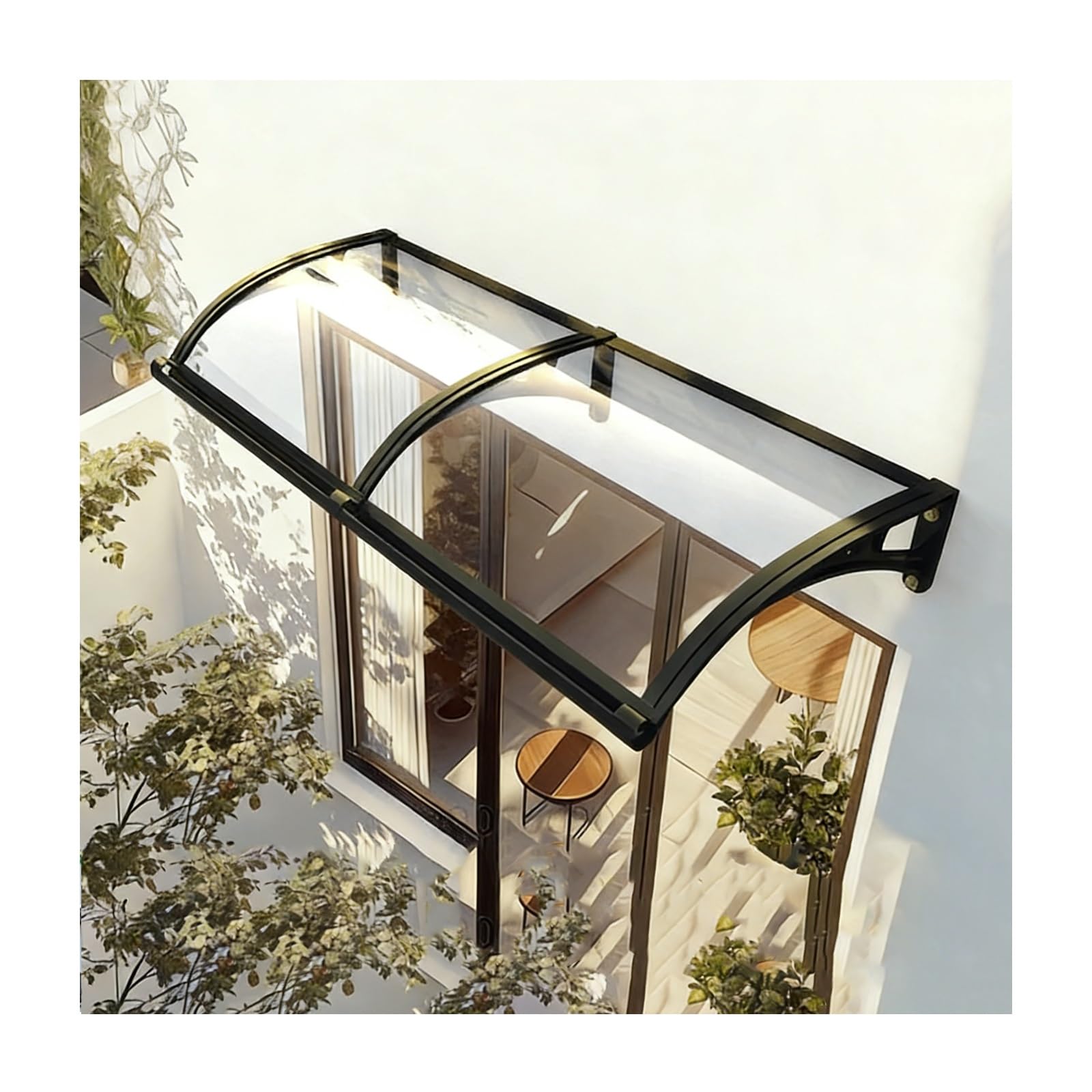 GJMSSMY Outdoor Door Canopy, Rain Protection Awning, Durable Weather Shield for Exterior, Frost & Heat Resistant -35 to 120°C (80cm/31.5in x 210cm/83in)