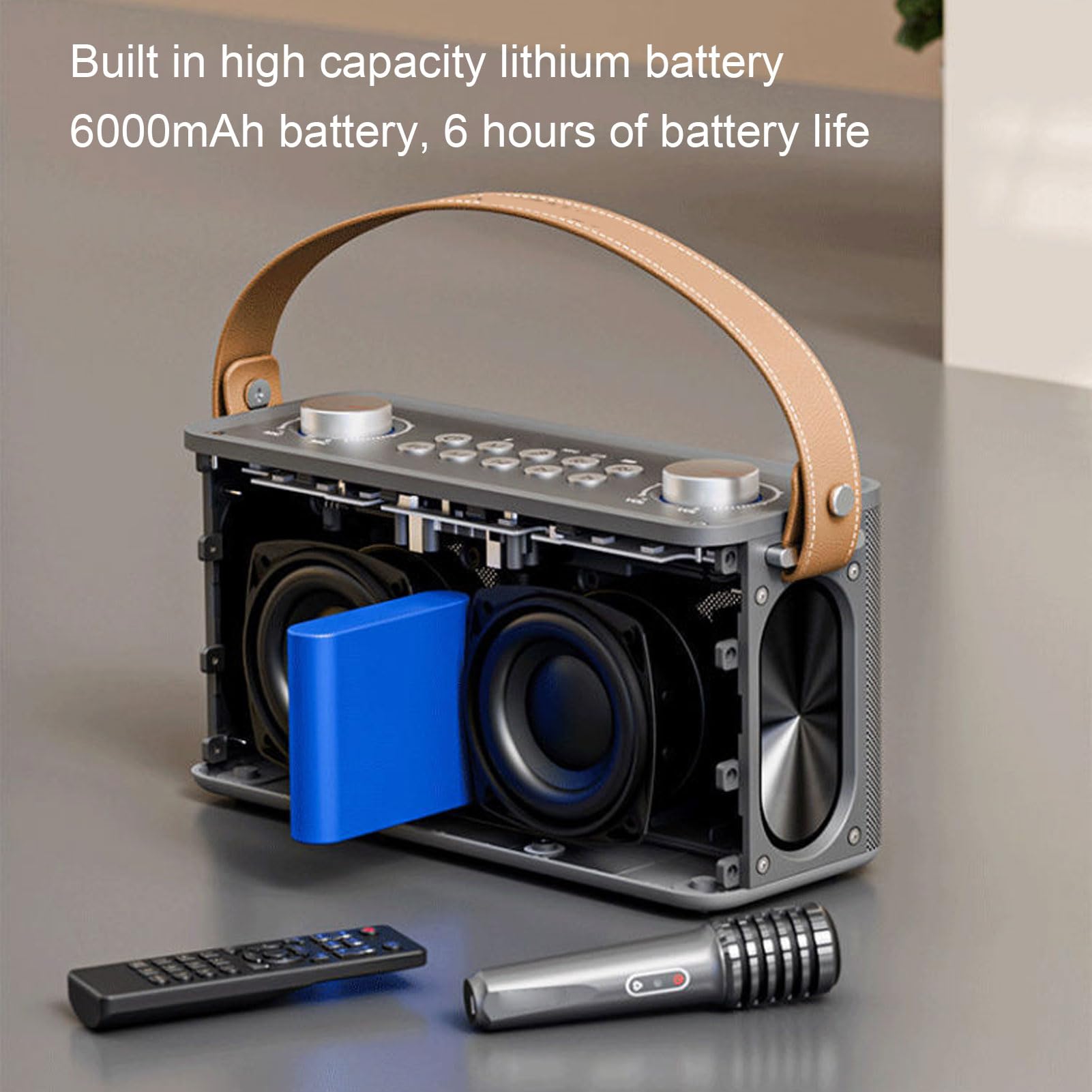 Generic Máquina de Karaoke Compacta con Conectividad Bluetooth y Diseño portátil: Ideal para Sesiones de Karaoke en Casa