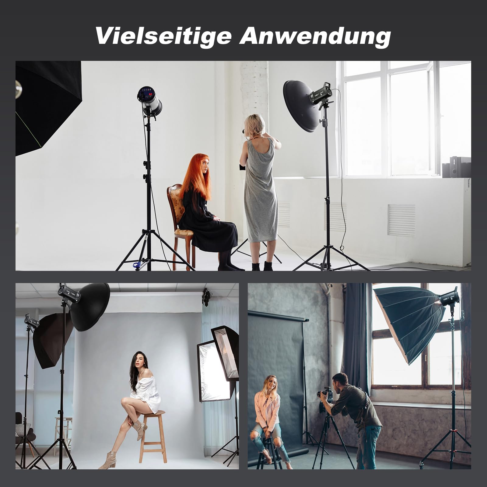 GODOX SL60IIBi Kit d'éclairage vidéo LED,Eclairage vidéo 2800K-6500K,CRI>96,TLCI>97,25100Lux avec télécommande originale,Bowens Mount et contrôle Bluetooth pour la photographie,studio photo,vidéo vlog