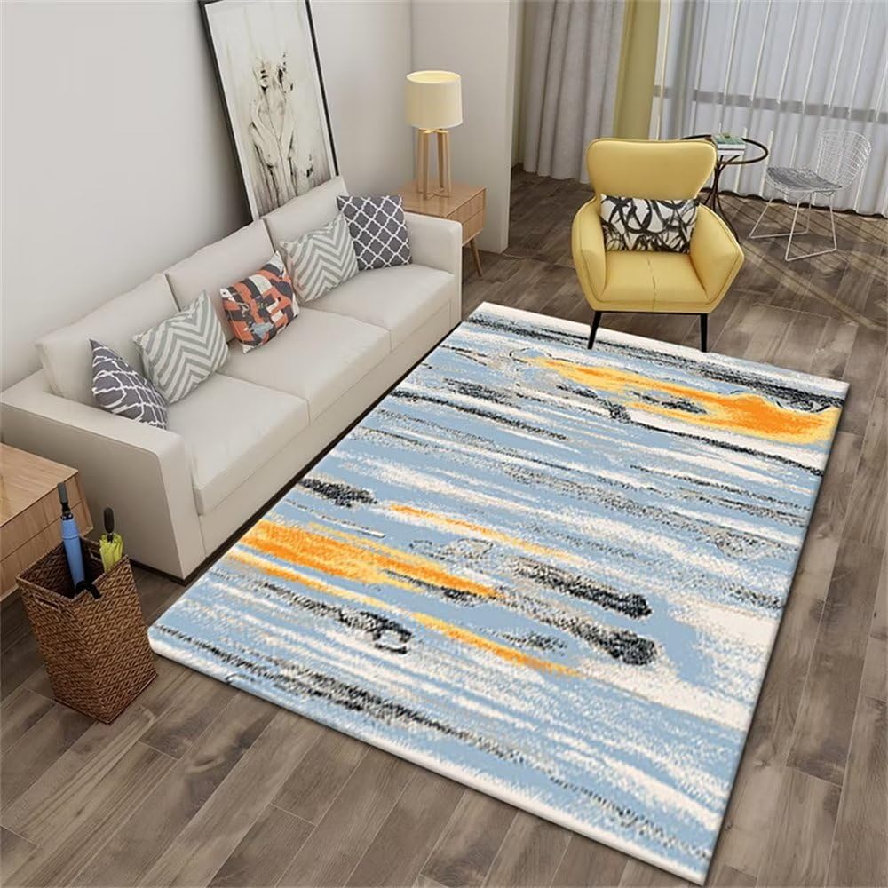Tapis de bar créateur bleu 80x200cm idéal pour décorer une chambre de fille branchée