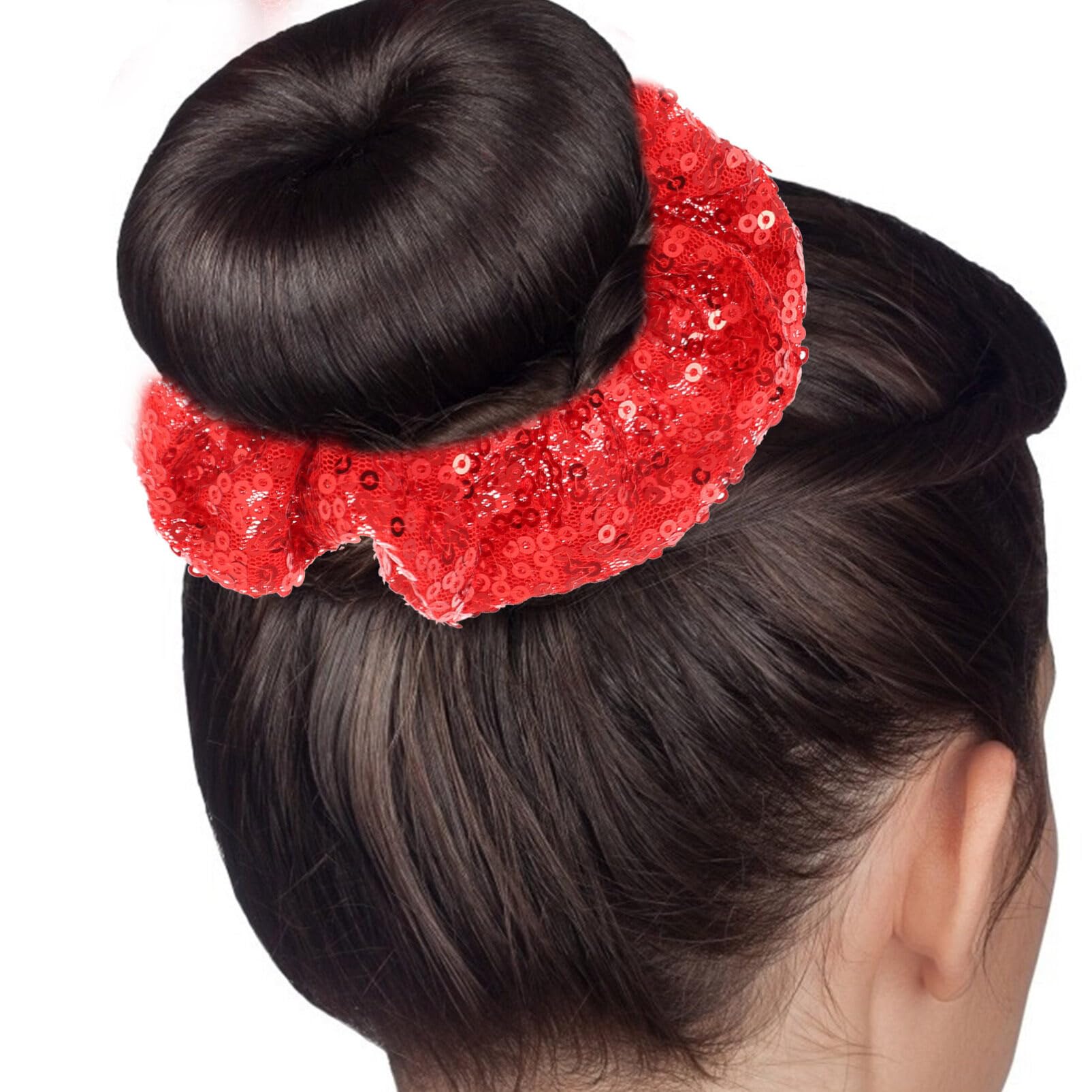 Christmas Sequins Hair Ring Elastic Hair Rope Colorful Ponytail Holder Sparkly Ties for Festive Hairstyles and Daily Wear - Image 2
