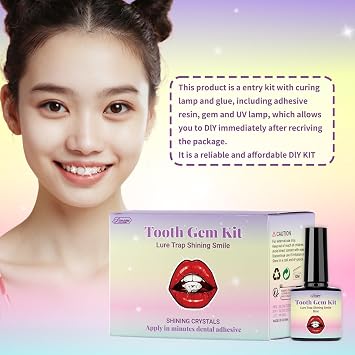 Tooth Gem Kit, DIY Tooth Gems, Sparkling Tooth Gems with 120 Crystals for Teeth Decor, Diamond Crystal Tooth Jewelry for Teeth Women Bling (Style B)