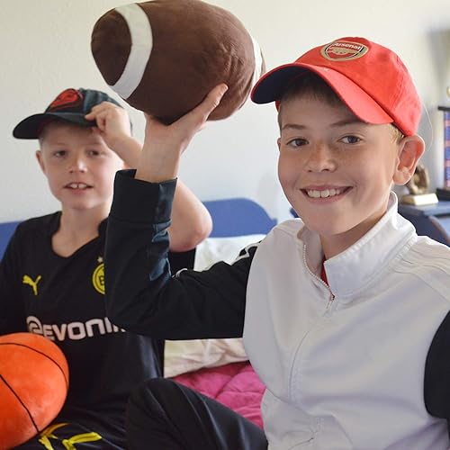 Miniatura 8 de Almohada de felpa de fútbol para niño: juguetes rellenos suaves regalo decoración de sala de deportes de 5 a 7 años