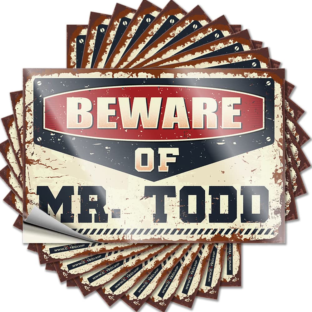 Beware of Mr. Todd Western Home Decor Hunting DIY | Summer Tattoo Bottle Removable Vinyl Sticker Decal(12X18CM)