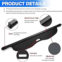 Vista 400 de Powerty Cubierta de Carga para Accesorios Kia Sportage 2023-2025 2026, Textura de Lona Cubierta Retráctil para Maletero Trasero de Carga de Equipaje