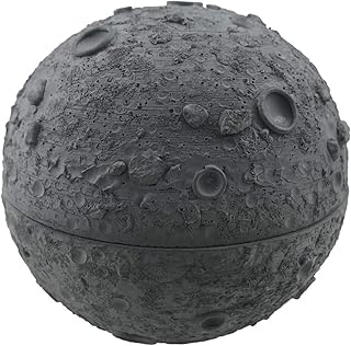 FREELOVE Moon Version Concrete Ashtrays for Cigarettes with Lid & Stainless Steel Ashtray, Candlestick Candle Holders, Accelerated Cement Ash Tray Raw Weed Outdoors Patio Home Office Decor, Grey-i