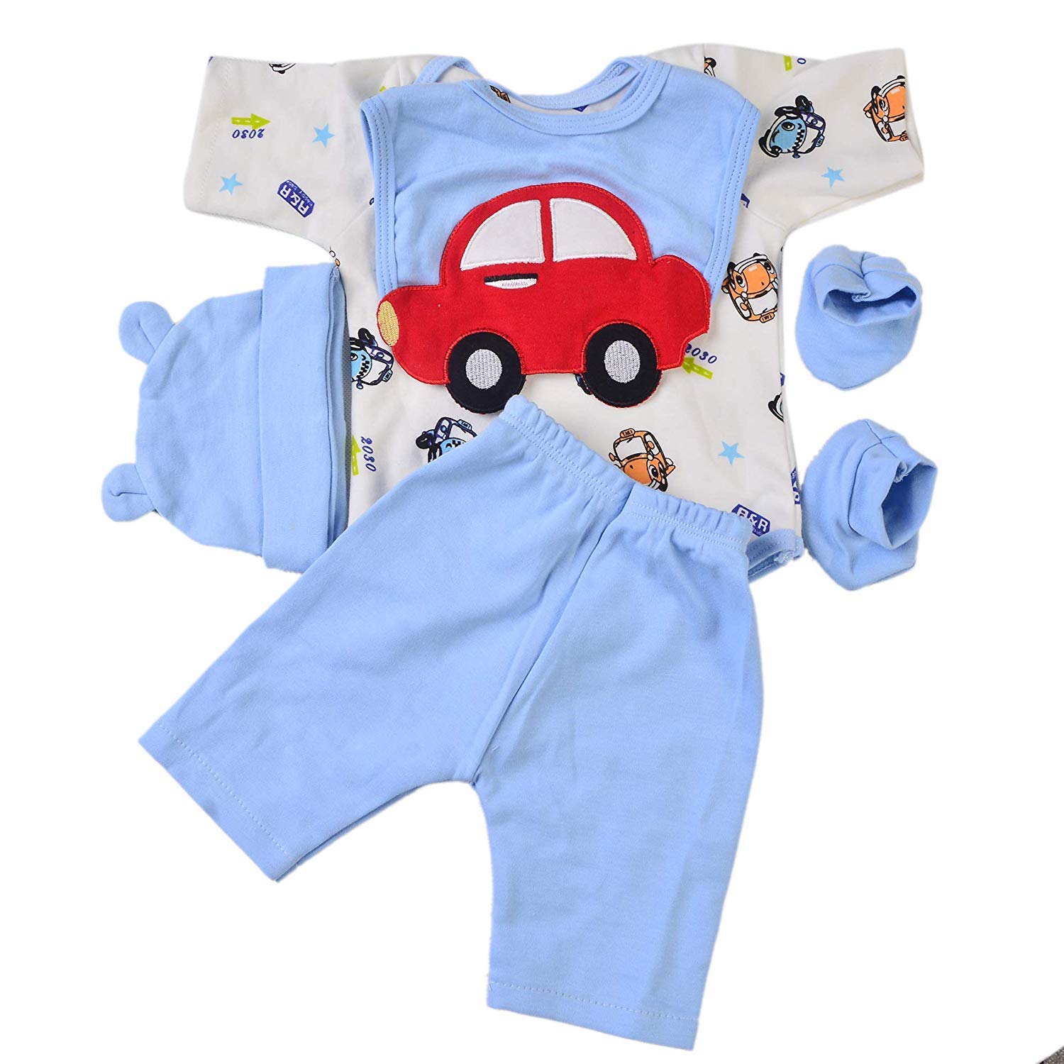 KEIUMI Car Patterned Outfit For 22-23 Inch Reborn Baby Dolls Handmade Boy Doll Accessories Kids Gifts