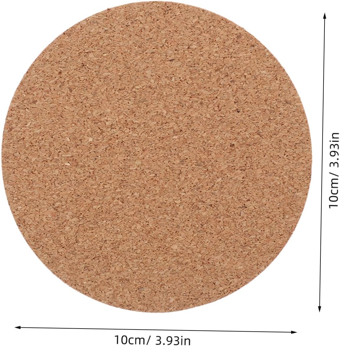 50pcs Self Adhesive Cork Squares Round Cork Coasters for DIY Crafts Drinks Tabletop Decorative