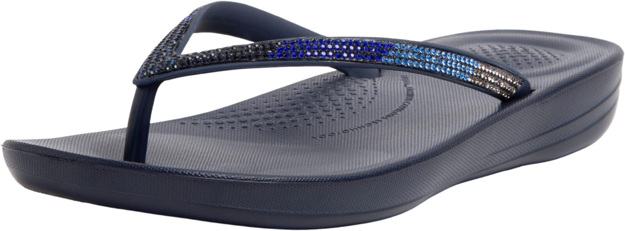 Fitflop Iqushion Sparkle Womens Flip Flop Sandals in Stone Beige