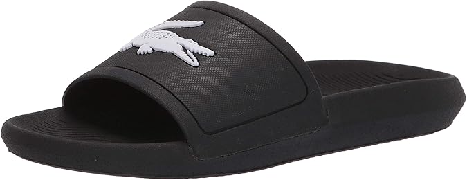 black lacoste slides