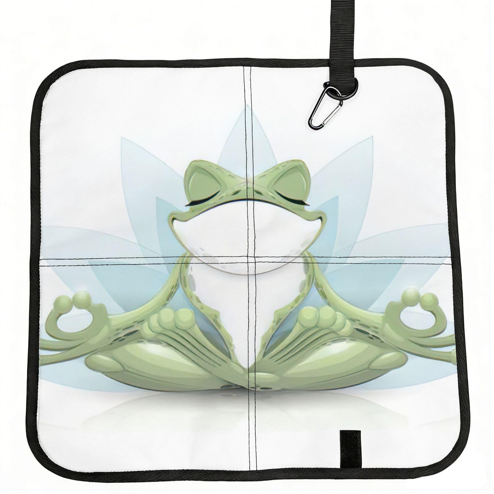 bghdfa Funny Yoga Frog Print Outdoor Sitting Mat Waterproof Oxford Cloth Seat Cushion Folding Foam Camping Seat For Picnic