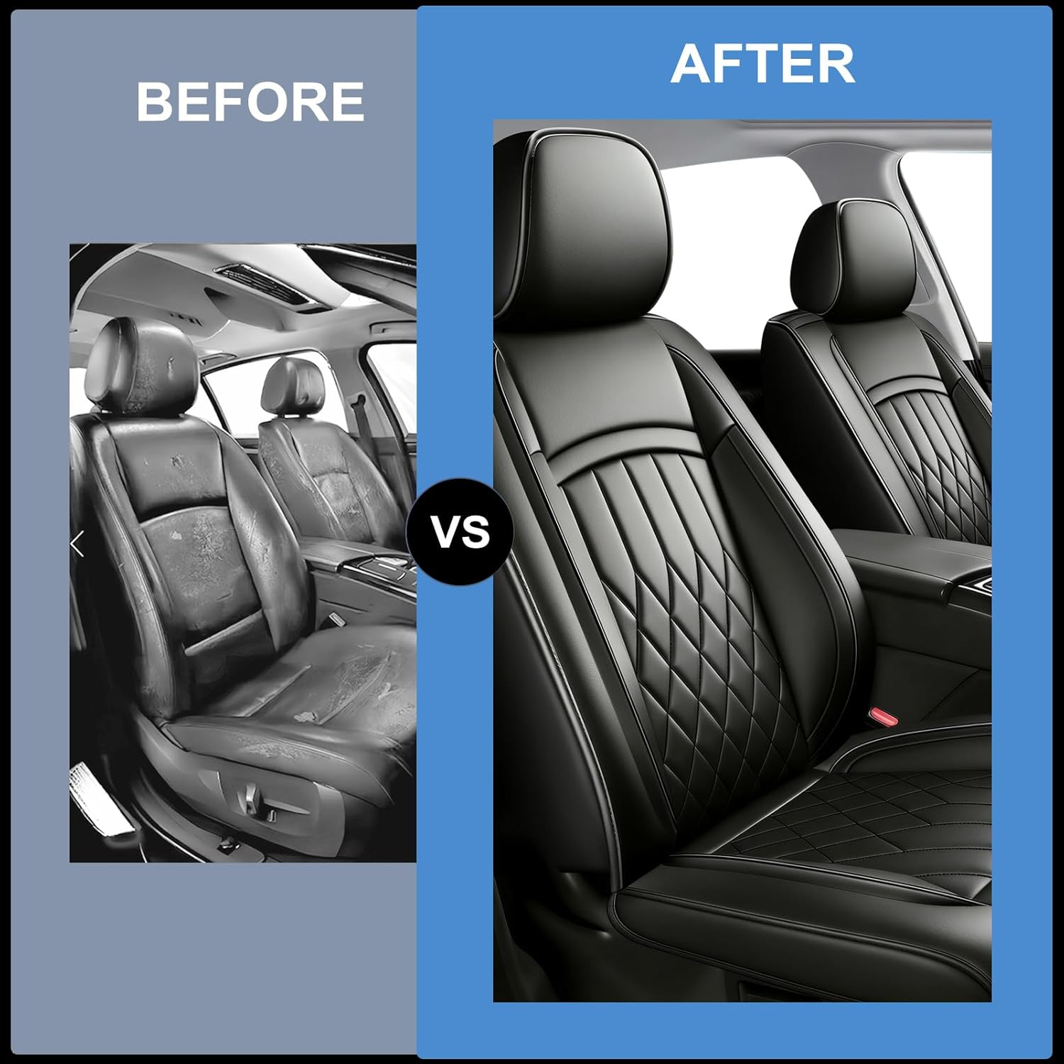 Fit for Tundra Seat Covers Compatible with Toyota Tundra 2007-2025 2026 - Waterproof Breathable Leather Automotive Seat Cushions Protector,Airbag Compatible,Full Set 5 Seats(Black)