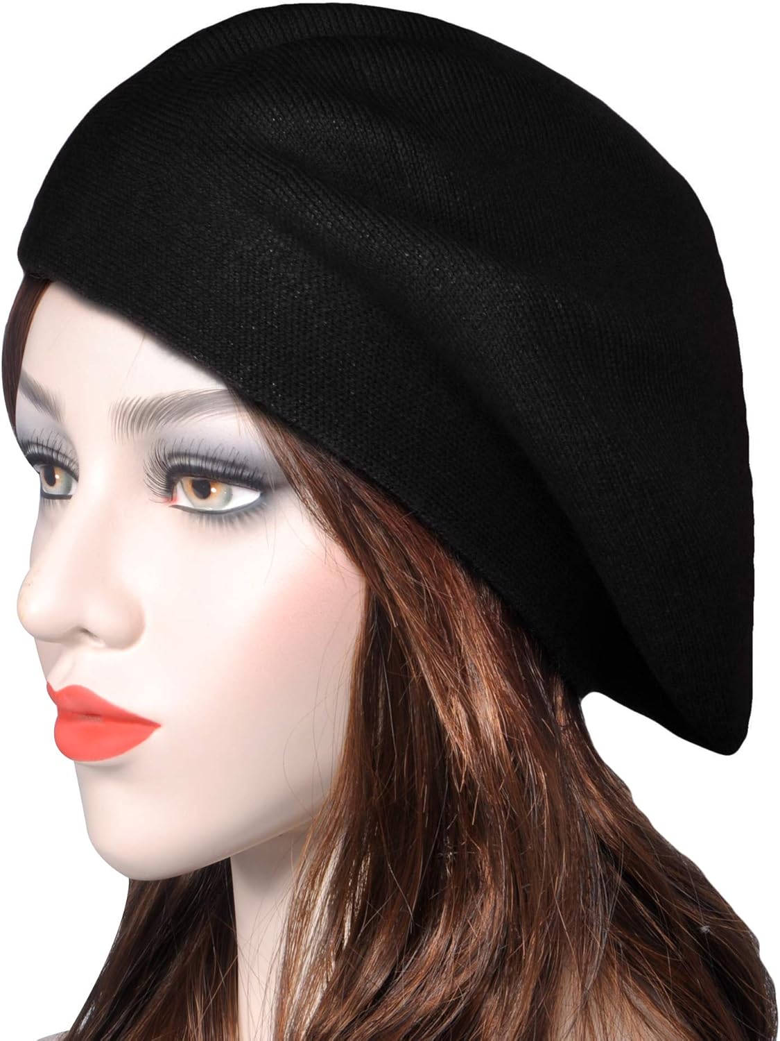 ZLYC French Beret hat, Reversible Solid Color Knit Warm Beret Cap for Womens Girls - Image 3
