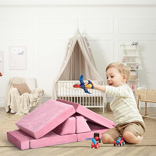 Miniatura 2 de Mmucco Sofá de juegos para niños, 10 unidades, sofá para niños, sofá para juegos, sala de juegos, dormitorio, sofá modular para niños, para jugar,