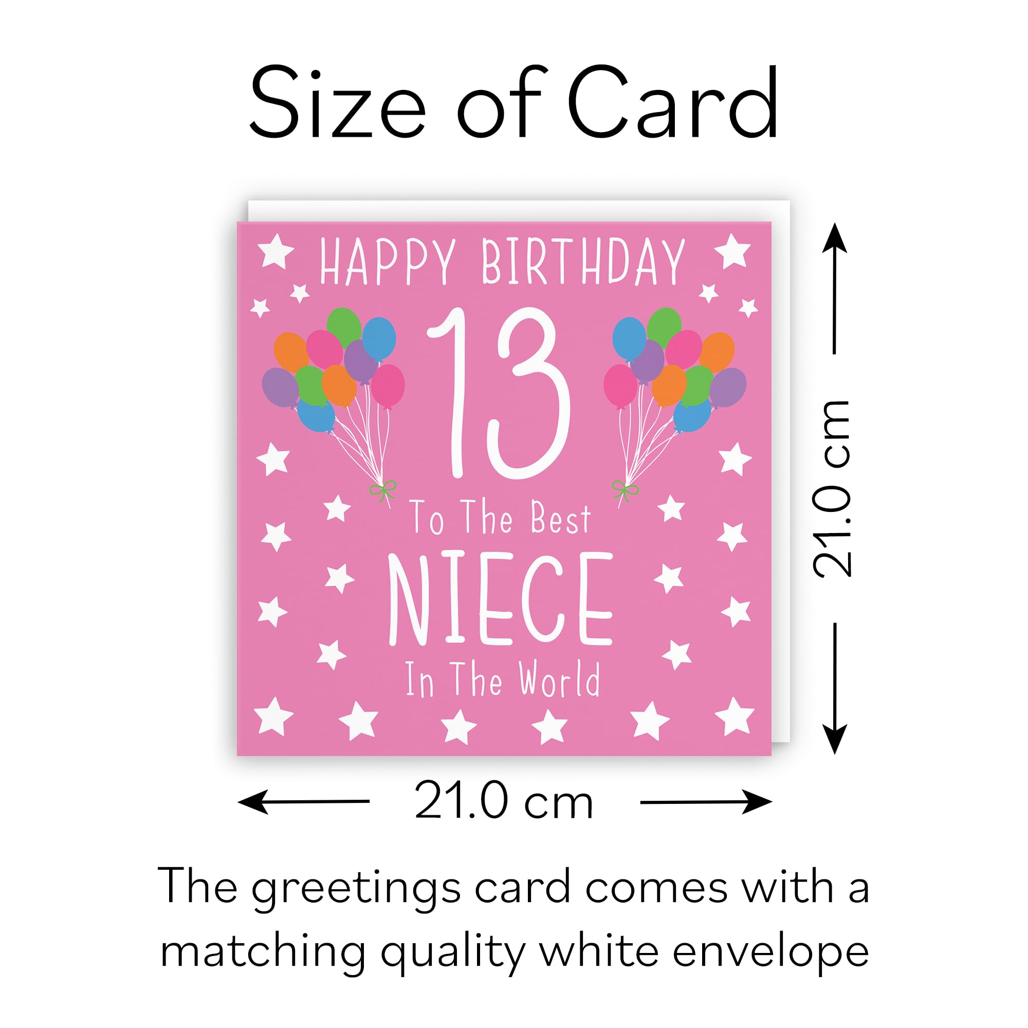 Hunts England Grande Carte D'anniversaire Pour Nièce - 16 & Fabulous - Happy Birthday Niece - Collection Still Totally Fabulous - Grande Taille - 210 X 210 Mm