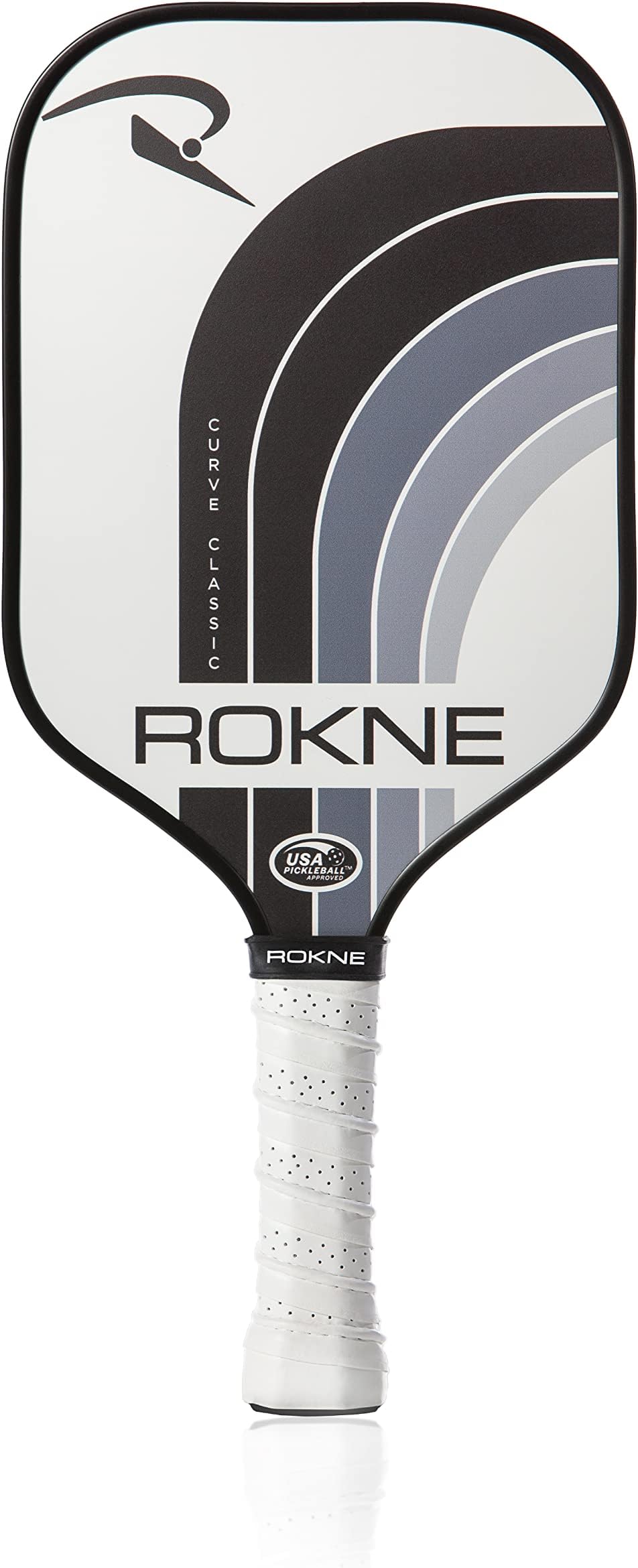 ROKNE Curve Classic Pickleball Paddle | USAPA Approved Fiberglass Pickleball Paddles | Elevate Your Game with Precision Engineering & Comfort | ProGrit Texture for Max Spin & Power | Paddle