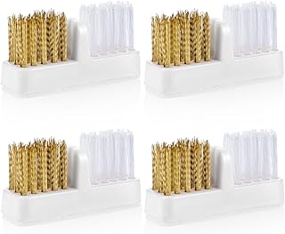 4 Pcs Nail Drill Wire Cleaner Brush Nail Art Cleaning Tool Manicure Wire Drill Cleaner Polishing Grinding Head Copper Brush for Salon or Home Use