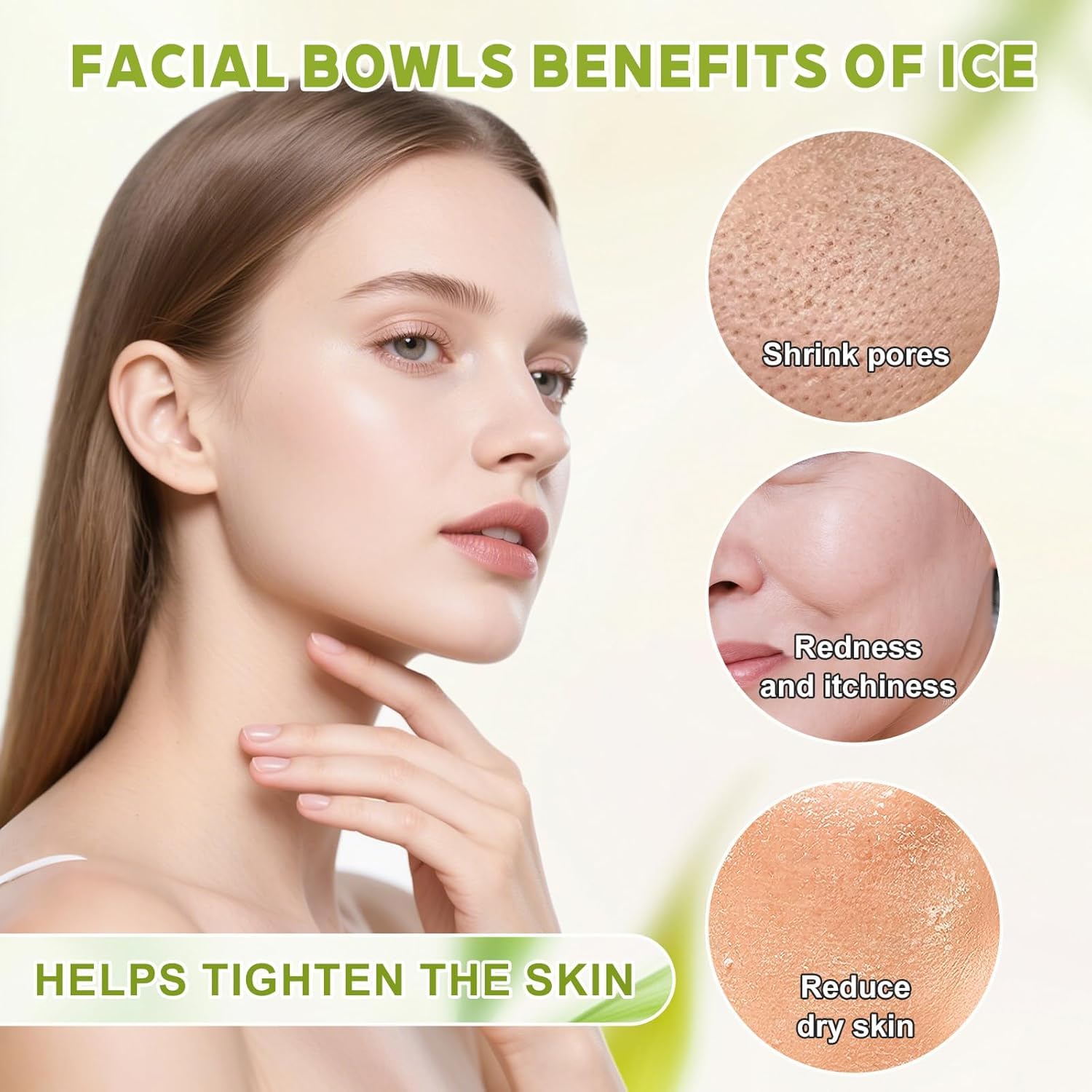 Face Bowl for Ice with Built-in Icetray, Portable Foldable Silicone Ice Facial Bowl, for Home Ice Bath Facial, for Men and Women 2