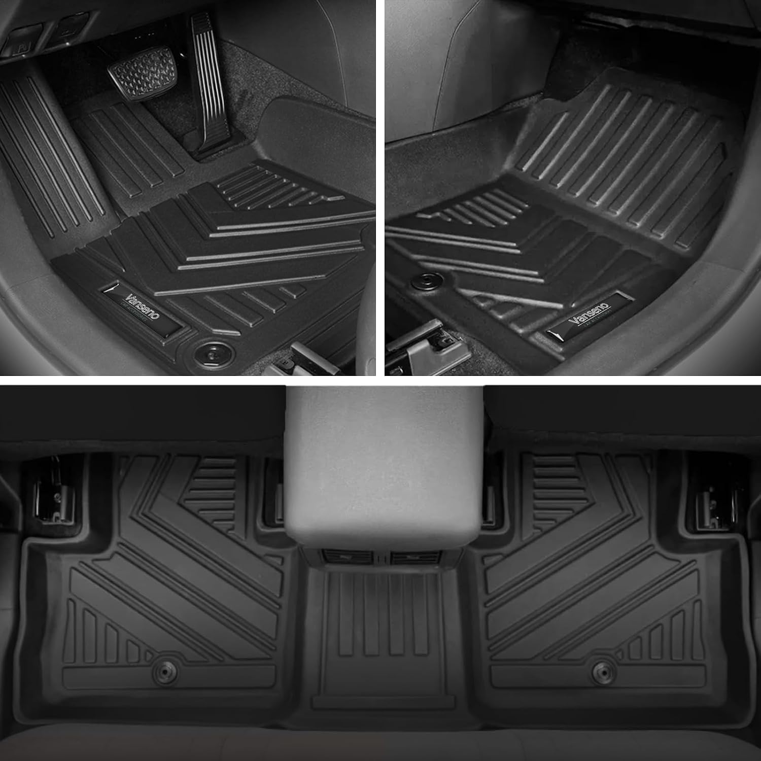 Vanseno Compatible for 2019-2025 Toyota Rav4 Floor Mats & Cargo Liner Trunk Mat Upgrade All-Weather Protection Mat for 2019 2020 2021 2022 2023 2024 2025 Rav 4 Accessories