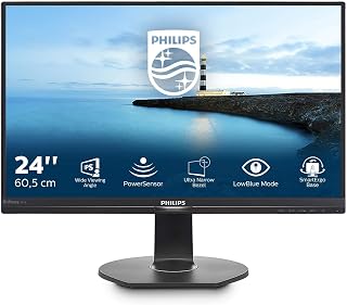 Philips 241B7QPJEB - 24 inch FHD Monitor, 60Hz, 5ms, IPS,Speakers, Height Adjust, Power Sensor, USB Hub (1920 x 1080, 250 cd/m², VGA, HDMI,DP,USB 3.0)