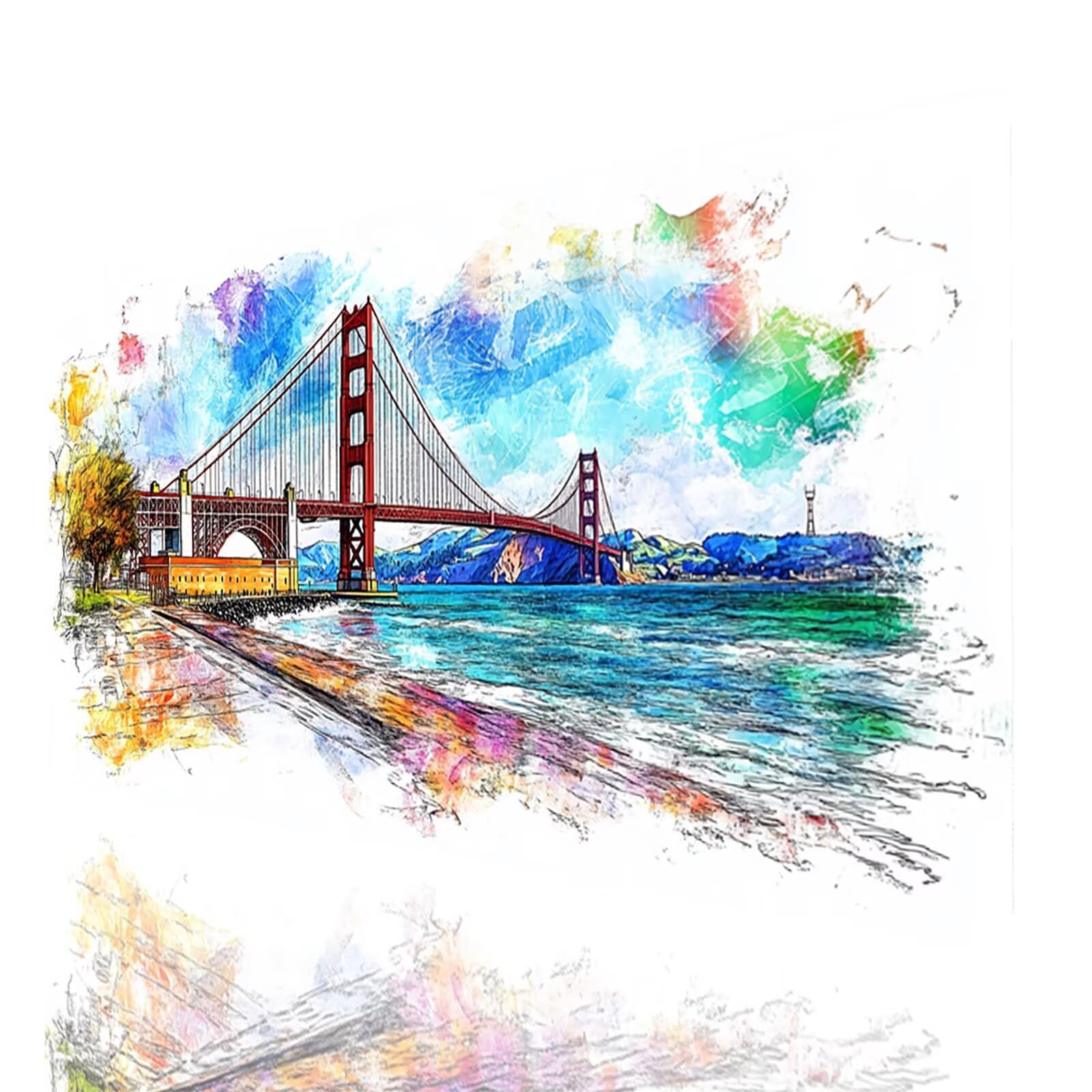 Podkładka pod mysz xxl 1600x800x3mm Desk Golden Gate Desk Bridge Matowa mata biurkowa do gier szyte krawędzie Trwała i wodoodporna konstrukcja z antypoślizgową gumową podstawą na prezent model-06510