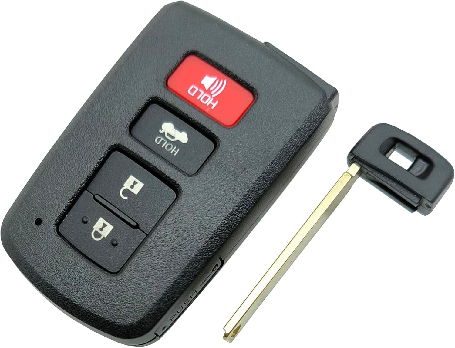 4 Button Replacement Key Fob Shell Case fit for Toyota Avalon Camry Corolla RAV4 Highlander Sequoia 2011 2012 2013 2014 2015 2016 2017 2018 2019 Keyless Entry Remote Control Key Fob Cover