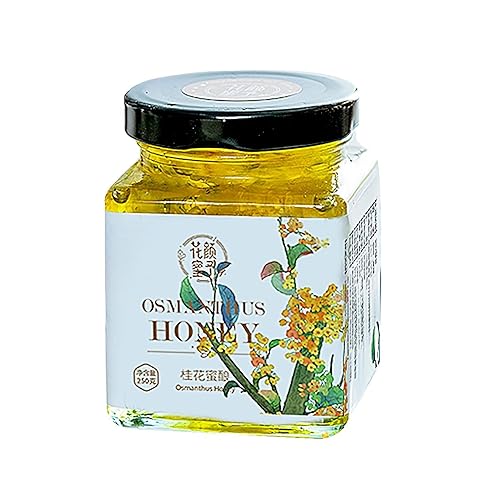 Mkostlich Mermelada de flores Osmanthus, miel natural mezclada con flor de Osmanthus, sin azúcar añadido, té de Osmanthus, pasta de pétalos de