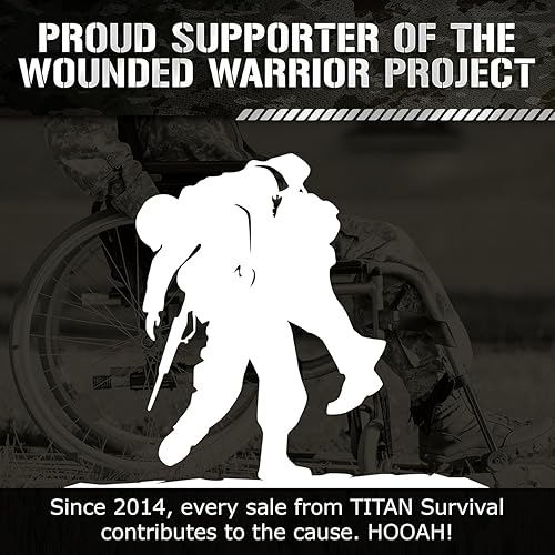 Miniatura 7 de Titan Survival Paracord patentado de supervivencia de 1000 libras, fabricado en Estados Unidos, cuerda de estilo militar 750 con encendedor, línea